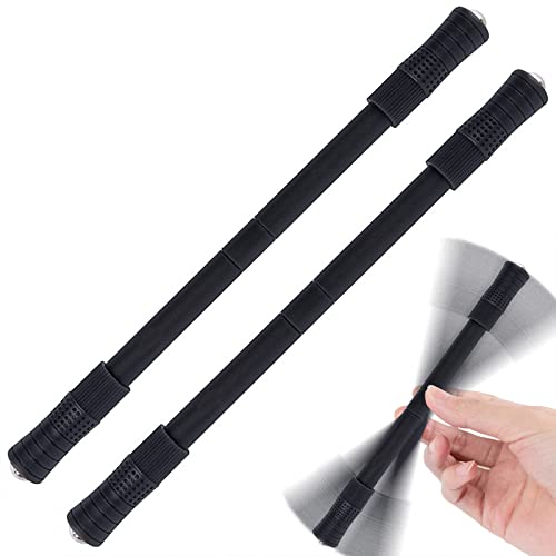 Spinning Pen Rolling Finger Rotating Pen Gaming Trick Pen Mod with Tutorial No Pen Refill Stress Releasing Brain Training Toys for Kids Adults Student Office Supplies 2 Pack Black
