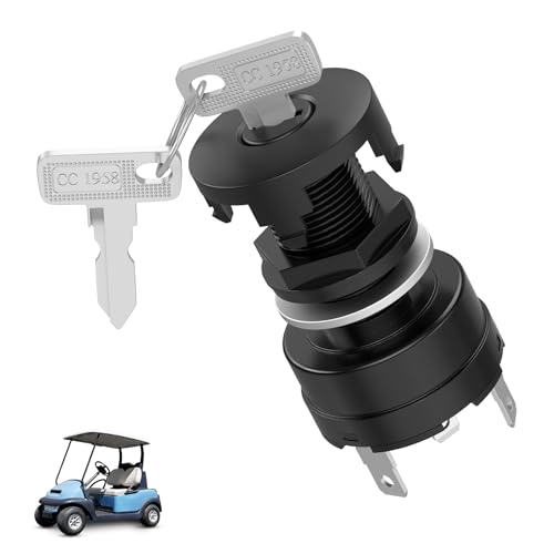 4 Pin Club Car Precedent Ignition Key Switch, Golf Cart Ignition Key Switch Suitable for 2004-up Club Car Gas Precedent, OEM# 1025151