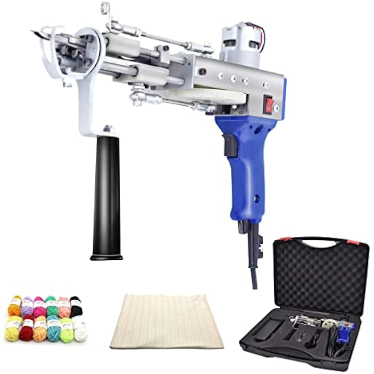 Tufting Gun, Electric Carpet Tufting Gun, Rug Tufting Gun with 5-40 StitchesSec Adjustable for High-Speed Weaving of Carpets, 100V-240V Cut Pile