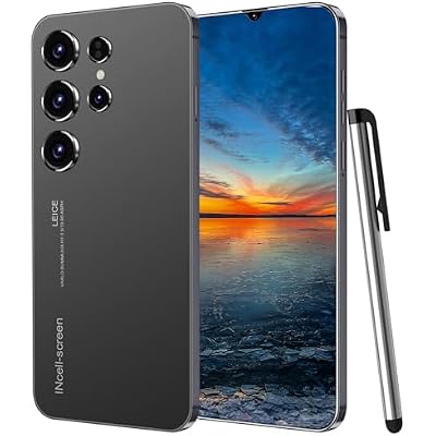 Echoamo C24 Ultra 5G Unlocked Cell Phone, Smartphone Android 13 Snapdragon 8 Gen 2 Octa-Core, 4GB128GB Unlock Phone, 6800mAh Battery, 90Hz FHD Screen 72MP Camera, Dual SIM PhoneGPSFace ID - Black