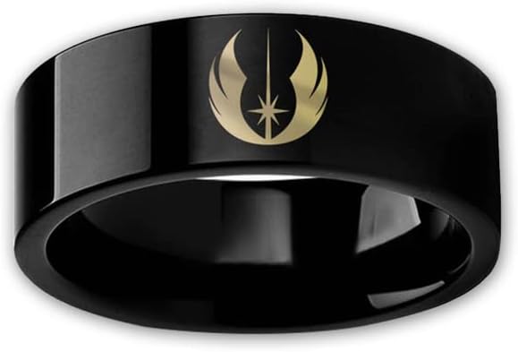 Jedi Order Ring Princess Leia Han Solo I Love You I Know Wedding Ring Engagement Ring StarWars Jewelry Wedding Ring Emperor Palpatine Wedding Band, Deathstar Ring, StarWars Jewelry