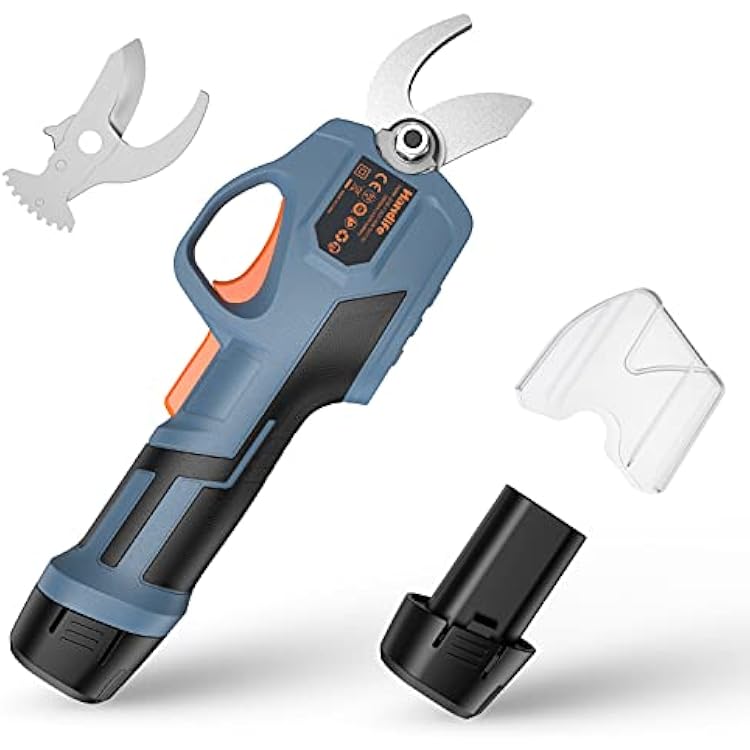 Electric Pruning Shears 2.0Ah Cordless Electric Secateurs for Garden Branch Pruner, Flowering Bushes Trimmers, MAX 22mm Cutting Diameter Zoe-7.2LD-15B