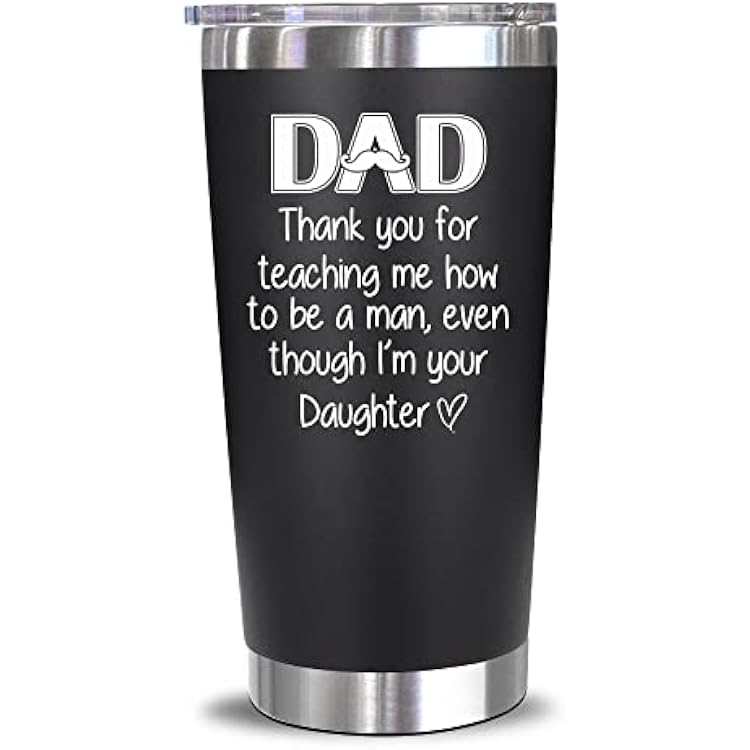 NEWELEVEN Gifts For Dad, Men, Husband - Gifts For Dad From Daughter, Son, Kids - Best Birthday Gifts For Dad, Father, New Dad, Step Dad, Bonus Dad - Funny Gag Gifts Ideas For Dad - 20 Oz Tumbler