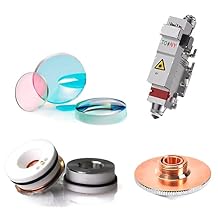 Laser Cutting Nozzles Ceramic Holder Protective Windows Consumables Tony Fiber Laser Head Parts Powerful Cutter Machine Tools(Lens 27.9X4.1mm)