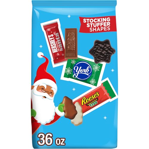 HERSHEYS, REESES and YORK Assorted Chocolate, Christmas Stocking Stuffer Candy Bulk Bag, 36 oz