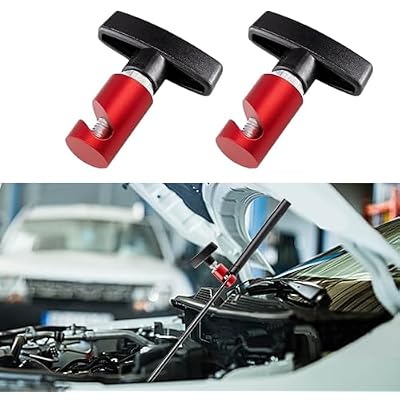2PCS Car Hood Prop Rods, Lift Support Clamp Hood Stay Holder Piston Stop Tool, 0.39 Car Hood Stopper Strut Shock Holder Car Accessories Work for Tailgates and Trunks Red