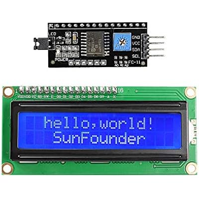 SunFounder IICI2CTWI LCD1602 Display Module Compatible with Arduino and Raspberry Pi