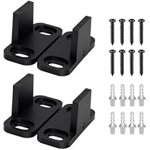 4 Pcs Sliding Barn Door Floor Guide, Heavy Duty Adjustable Bottom Stopper and Swing Restrictor with Mounting Hardware, for Closet and Interior Doors for Home and Office