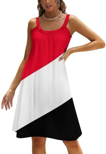 Dresses for Women Singapore Flag Beach Sling Skirt Casual Fashion Summer Dresses