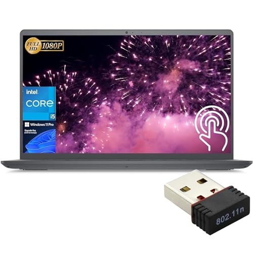 Dell 2023 Inspiron 15 3520 Laptop, 15.6 FHD Touchscreen, Intel 4-Core i5-1155G7 up to 4.5GHz, 16GB RAM, 512GB SSD, Intel UHD Graphics, Wi-Fi, Bluetooth, Windows 11 Home, with USB WiFi Adapter