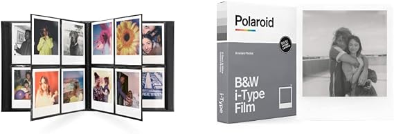 Polaroid Photo Album Bundle with I-Type B&W Film