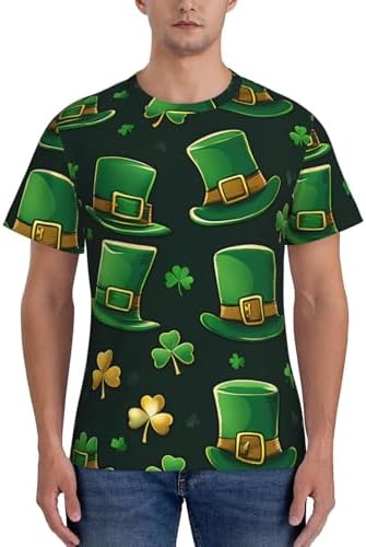 Lucky Money Hat for Mens t-Shirts,Athletic Running Gym Workout Short Sleeve
