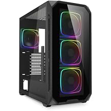 Sharkoon AK5G RGB Black Front Tempered Glass Panel Compatible with Rear Connector ATX (BTF) / Mini-ITX/Micro ATX (BTF) Standard Motherboard, 4.7 inches (120 mm), 4 ARGB Fans Standard Equipment, 2