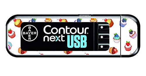 Bayer Contour Next USB Vinyl Sticker Cupcakes