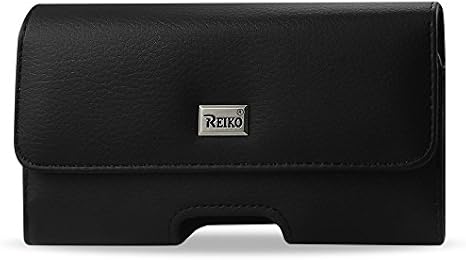 Reiko Reiko Leather Horizontal Carrying Pouch/Case with Card Holder for iPhone 6 Plus 5.5Inch Black - Carrying Case - Retail Packaging - Black