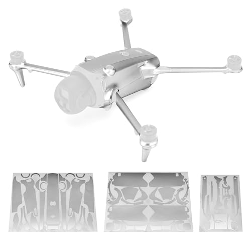 WRAPGRADE Full Wrap Skin Stickers Compatible with DJI Mavic 4 Pro Airforce Silver