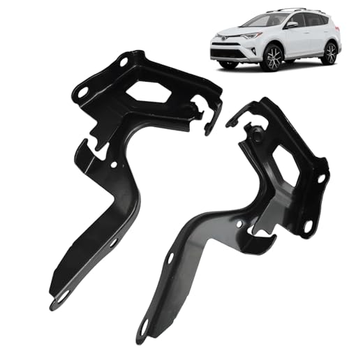 XUKEY 2pcs Hood Hinge Set for Toyota Rav4 2013-2018 Front LeftRight Driver and Passenger Side 534100R070,534200R070,TO1236179,TO1236180,5341042120, 5342042120