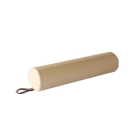 Master Massage 6 inch 3/4 Round Massage Bolster,Massage Bolster Pillow Cushion,100% PU Upholstery Massage Bolster for Massage Tables (Cream)