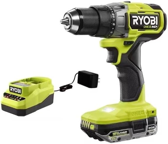 RYOBI ONEAND HP 18V BRUSHLESS Cordless 1/2 in. Drill/Driver KIT with 1 2.0 AH HIGH Perfo