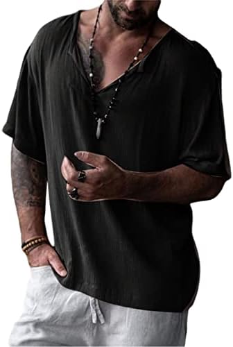 Rela Bota Mens V Neck Shirts Casual Short Sleeve T Shirt Comfort Soft Lightweight Tee