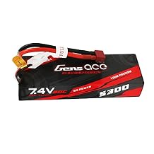 Gens ace 2S Lipo Battery 7.4V 60C 5300mAh Lipo Battery HardCase Pack with Deans Plug for RC Car