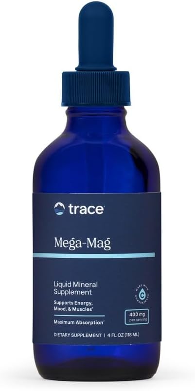 Trace Minerals Mega-Mag Ionic Magnesium Liquid Drops Supplement, 4 fl oz