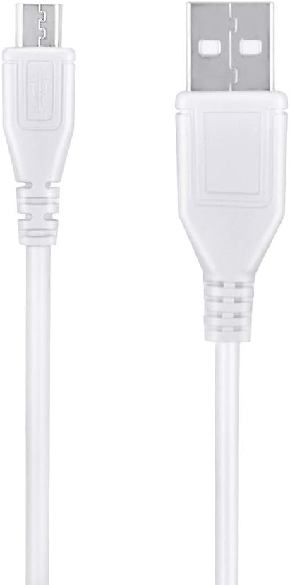 ABLEGRID 5ft White Micro USB Charging Cable PC Laptop DC Charger Power Cord for Leadzm Model: Missile No.1 One, Special forces-SF470 NFC Wireless Waterproof Portable Bluetooth Hi-Fi Speaker