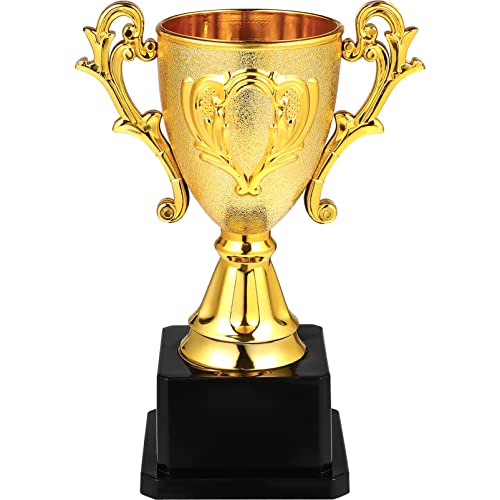 NOLITOY Gold Plastic Trophy, Award Trophy Cup with Base for Sports Tournaments Competitions Birthday Party Games Winner Award