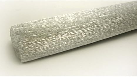 FloristryWarehouse Crepe Paper roll 180g (50x250cm) Metallic Silver (Shade 802)