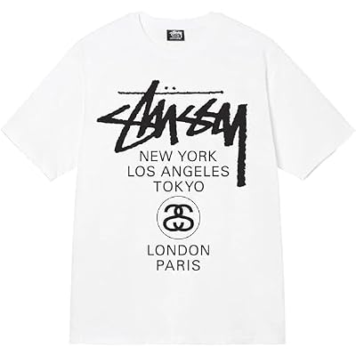 Stussy WORLD Tour TEE Short Sleeve Graphic Print Short Sleeve