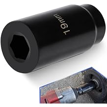 77080 Harmonic Balancer Socket Tool for Honda 19mm Crank Bolt Socket, 3 Times Momentum Power of Standard Impact Socket with Deep Counter-Weighted Design for Stronger Torque