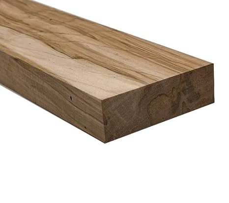 Exotic Wood Zone | Ambrosia Maple Hardwood Electric/Bass Guitar Neck Blanks | Luthier Tonewoods | Tonewood Suppliers (36" x 3" x 1", Ambrosia Maple)