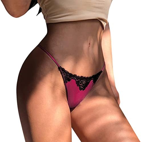 Satin Bikinis Sexy Seamless Lace Waist Breathable Low Thongs Panties Ladies Underwear plus Size Thong