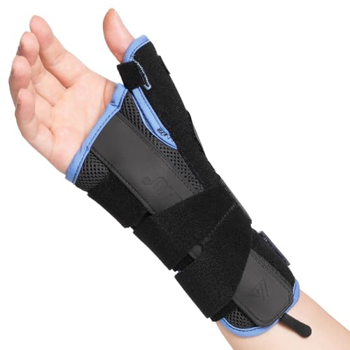 Velpeau Carpal Tunnel Wrist Brace with Thumb Support for Right and Left Hands, Thumb Spica Splint for De Quervains Tenosynovitis, Sprain, Injuries, Tendonitis, Arthritis, Wrist Pain Right Hand, L