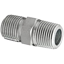 Eaton Aeroquip 2083-8-8S Steel Pipe Fitting, Hex Nipple, 1/2" x 1/2" NPTF Male