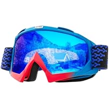 Zsling OTG Ski Snow Goggles, UV Protection Anti Fog Snowboard Goggles for Men Women Youth