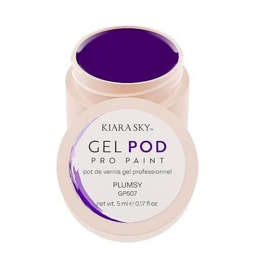 KIARA SKY Professional Nails Gel Art Pod - Ultra Pigmented Gel Art Paints Plumsy Bright Neon Purple