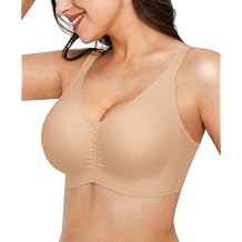 Popilush Seamless Bras for Women - Wireless Pushup Bra Full Coverage Comfortable T Shirt Bralette with Support and Lift
