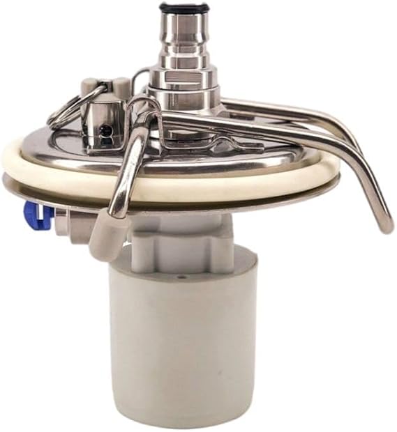Carbonation Keg Lid, Soda Carbonator Carbonation - Keg Reactor Lid - Continuous Soda Water Solution Silver