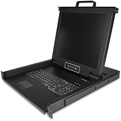 Rackmount KVM Console - Single Port VGA KVM with 17 LCD Monitor for Server Rack - Fully Featured Universal 1U LCD KVM Drawer wCables & Hardware - USB Support - 50,000 MTBF RKCONS1701