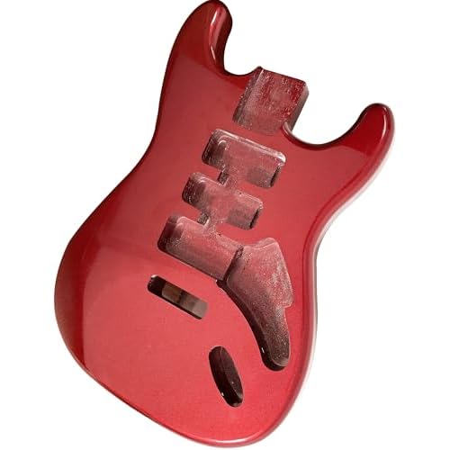 DIY Electric Guitarr Body for Fender Strat Guitarr Accessory Mahogany Wood HSH Guitarr Body H-S-H Candy Apple Red.
