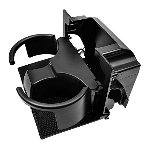 Rear Center Console Cup Holder Fits for Nissan Frontier Xterra Pathfinder 2005-2019 OE Replacement 96965-ZS00A, 96965-ZP00C, 96965-ZP00D- Rear Seat Center Console Cup Holder InsertBlack