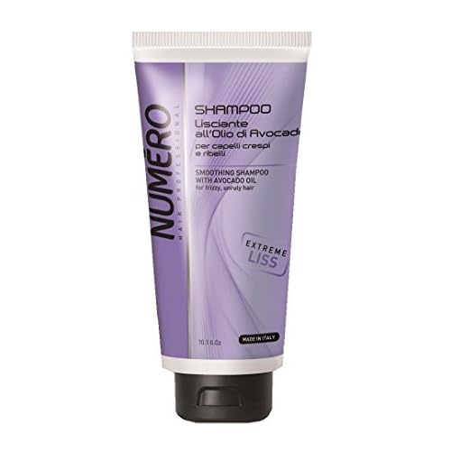 Brelil Numero Smoothing Shampoo with Avocado Oil for frizzy, unruly hair 10.1 fl.oz.