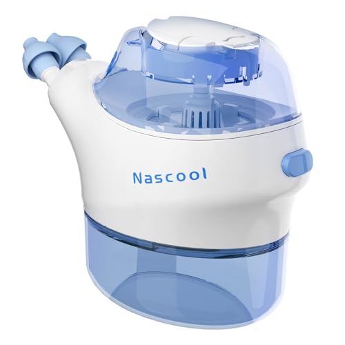Nascool Nasal Irrigation System with 50 Salt Packets, Sinus Rinse Machine for Nasal Symptoms, Saline Nasal Irrigator & Family Nose Cleaner, Nasal Wash for Better Breath