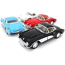 KiNSMART - 1957 Chevy Corvette 1:34 Scale 5" Die Cast Metal Model Classic Car Toy