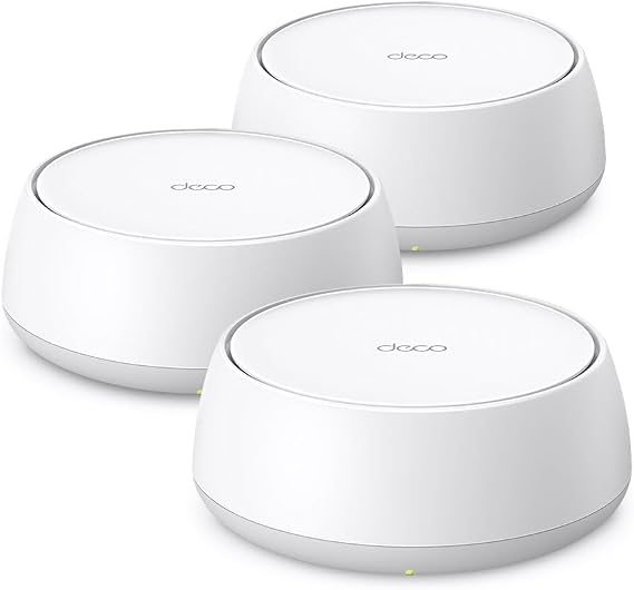 TP-Link Deco BE25 3-pack, BE3600 Mbps, 2× 2.5 Gbps Ports, AI Supported Multiprocessing Capability, Connectivity Up to 150 Devices, VPN, WPA3, Dual-Band Wi-Fi 7 Mesh System