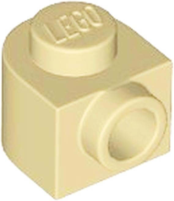LEGO Brick Round 1 x 1 x 2/3 Half Circle Extended with Stud on Side, Part 3386, Part 3386, Choose Your Colour (Tan, 50, count)