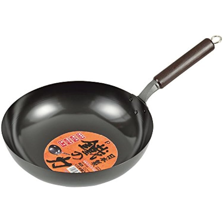 Pearl Metal HB-2739 Iron Pot, 11.8 inches 30 cm, Pure Iron, Induction Compatible, Made in Japan, Tsubame Sanjo
