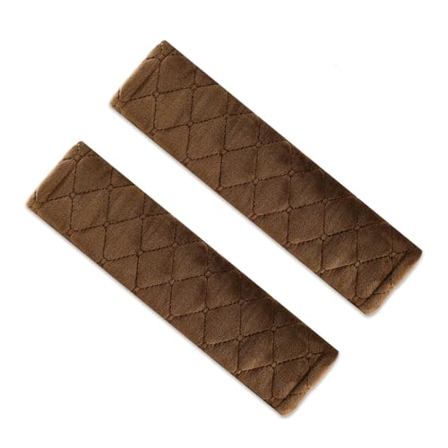 AKEIE 2 PCS Premium Soft Auto Seat Belt Cover Seatbelt Shoulder Pad for a More Comfortable Driving Compatible with All Cars, Backpack,Sedan, SUV, Trucks, Shoulder Neck Chest Protector Pads,Brown