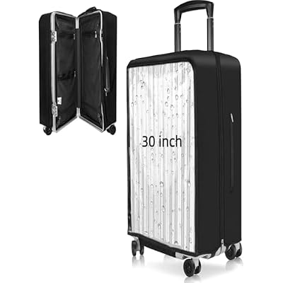 Yotako Upgraded Double Zippered Transparent PVC Suitcase Cover, No Disassembly Required Clear Luggage Protector for Suitcase Luggage Protector Cover 30